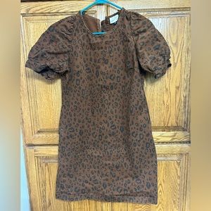 Leopard Denim Dress